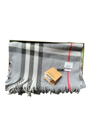 Burberry bufanda Gris y Rojo