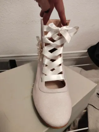 Botín niña Oca-Joca comunión rosa/dorado