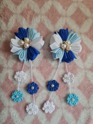 Pinzas para el pelo de niña con flores japonés