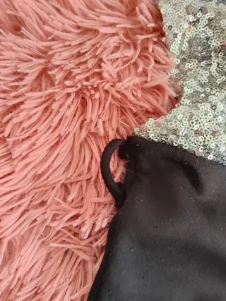 Mono fiesta lentejuelas plateadas y pantalón negro