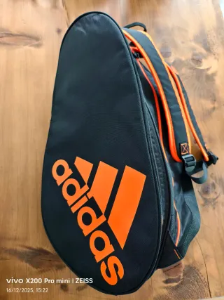 Paletero Adidas Negro Naranja Nuevo