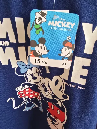 Sudadera Mickey y Minnie Talla 3 años