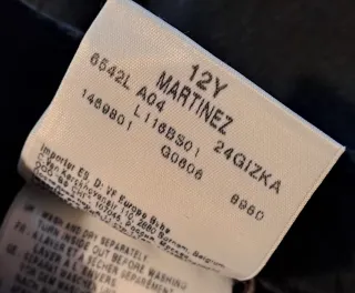 Pantaloni Lee Fustagno Neri Tg. 12 Anni