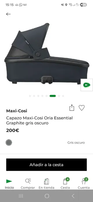 Capazo Maxi-Cosi Oria Negro