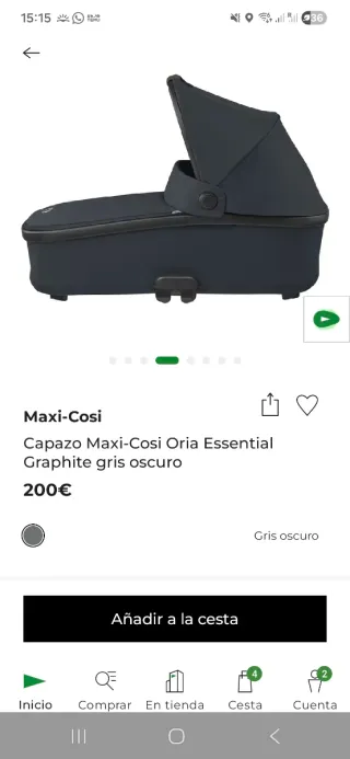 Capazo Maxi-Cosi Oria Negro
