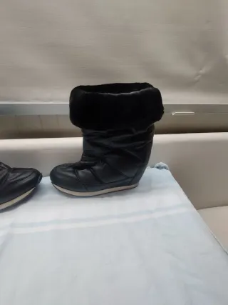 Stivaletti donna neri con pelliccia