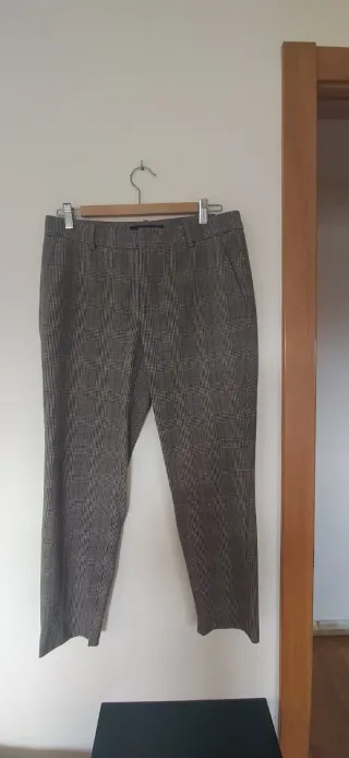 Pantalón cuadros Zara Talla M