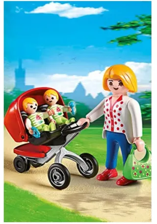 Playmobil Mamá con carrito de gemelos