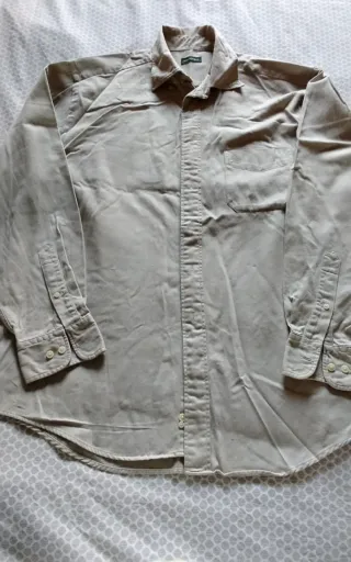 Camisa beige hombre talla 4XL