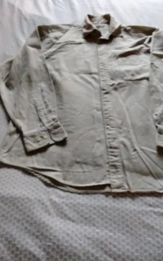 Camisa beige hombre talla 4XL