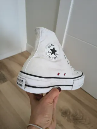 Converse con plataforma talla 40 color blanco