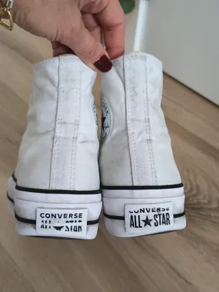 Converse con plataforma talla 40 color blanco