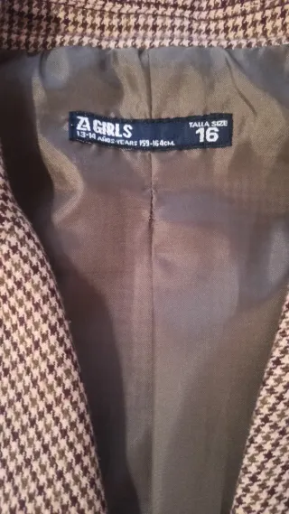 Blazer Zara Marrón Cuadros