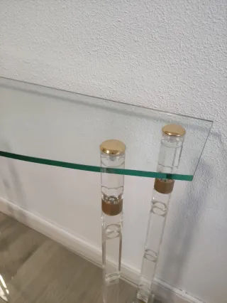 Mesa consola cristal