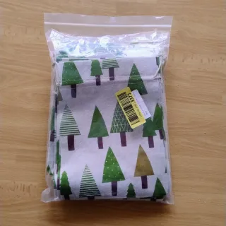 Sacchettini regalo Natale cotone alberelli