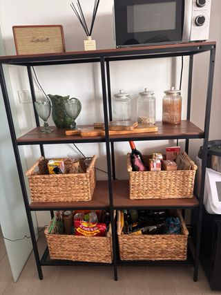 Estantería FJÄLLBO Negra/Madera