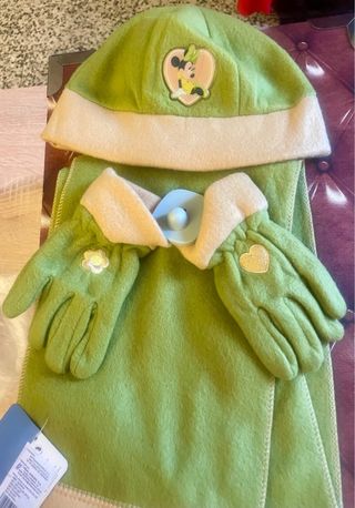 Conjunto Minnie Gorro Bufanda Guantes Infantil