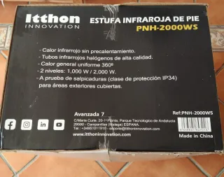 Estufa Infrarroja Itthon PNH-2000WS