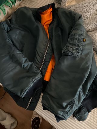 Chaqueta Bomber Alpha Industries Verde Naranja