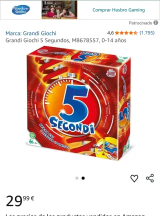 Juego de mesa 5 Segundos