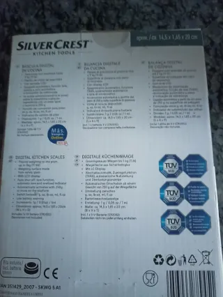 Báscula Cocina Digital SilverCrest 5kg