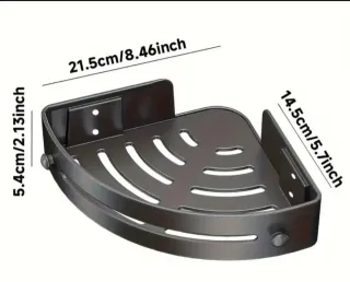 Porta oggetti adesivo per doccia nero