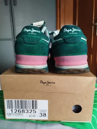 Zapatillas Pepe Jeans Verdes Talla 38 en su c orig