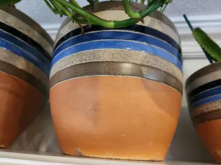 Juego 3 macetas barro terracota