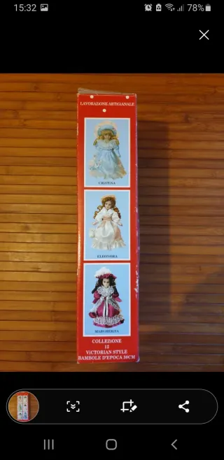 BAMBOLA D'EPOCA VICTORIAN STYLE PORCELLANA