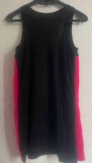 Vestido fucsia y negro talla S