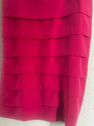 Vestido fucsia y negro talla S
