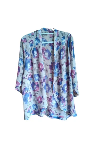 Vestido floral y túnica a juego - Vintage años 80