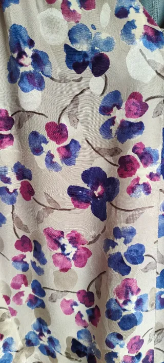 Vestido floral y túnica a juego - Vintage años 80