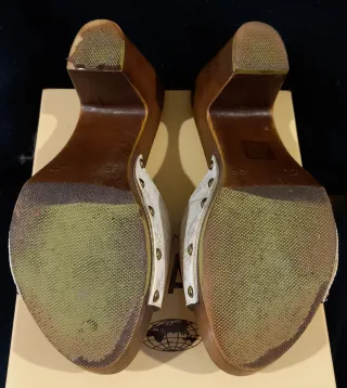 Zoccoli Alviero Martini Beige/Bianco