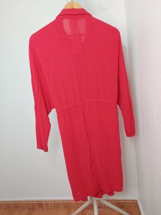 Vestido camisero rojo talla S