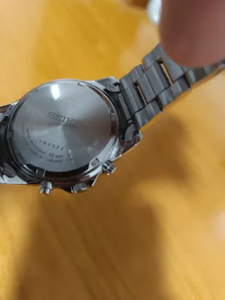 Reloj Seiko Cronógrafo azul y plateado