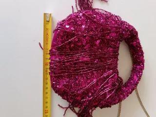 Borsetta con paillettes e frange