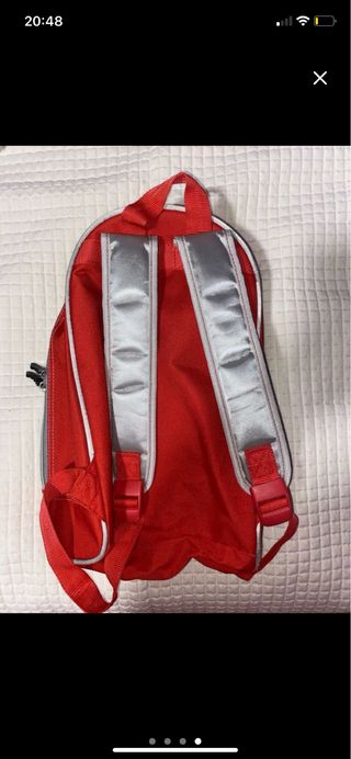 Mochila Betty Boop Roja y Plateada Brillante