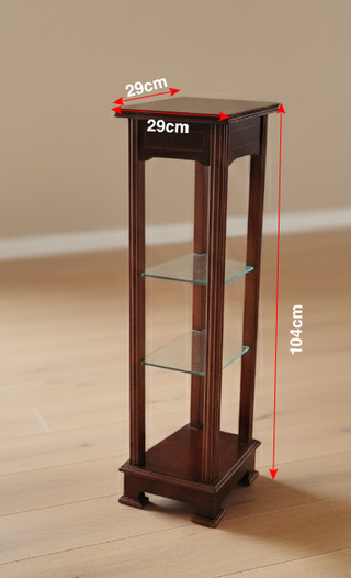 Vitrina madera con baldas cristal