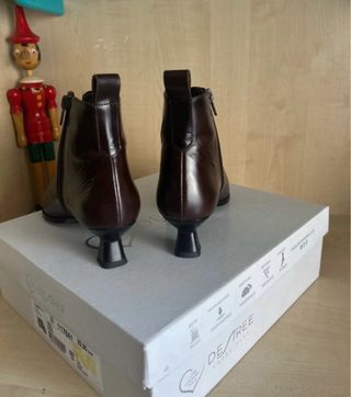 Botines Piel Marrón Mujer