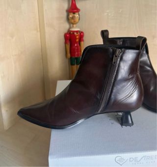 Botines Piel Marrón Mujer