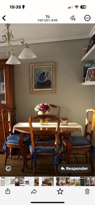 Mesa comedor extensible  madera con 4 sillas