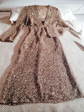 Vestido largo lentejuelas fiestas