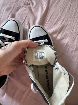 Converse plataforma negras talla 38