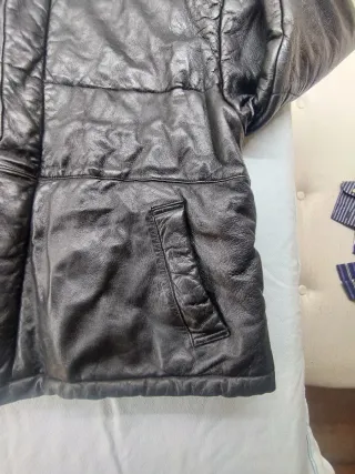 Giubbotto in pelle uomo nero