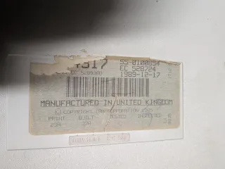 Tastiera IBM EC528724 S/N 1989 UK vintage antica