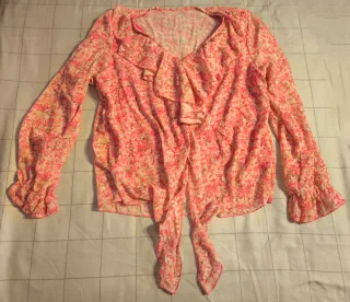 Maglia estiva floreale rosa S/M