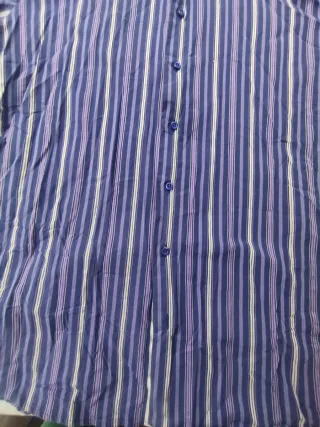 Camicia uomo righe viola e bianche