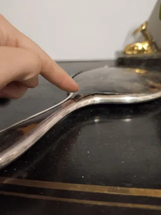 Juego tocador plata inglesa antiguo