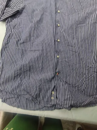 Camicia a righe azzurre